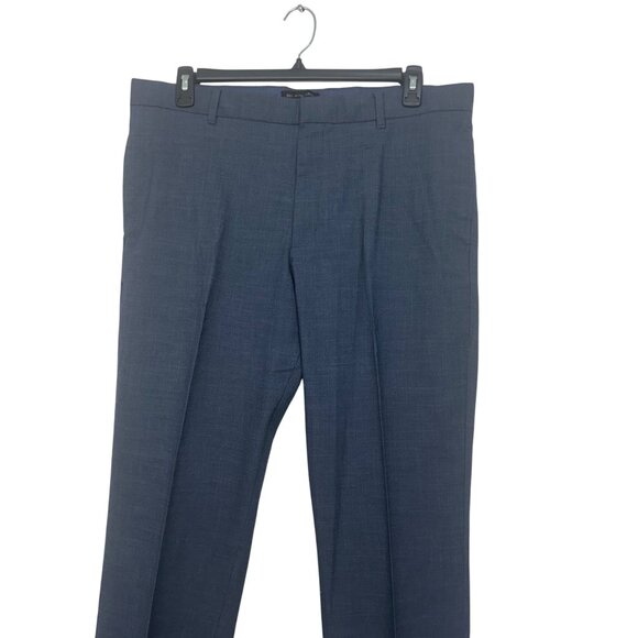 Banana Republic Mens Aiden Dress Pant 38x32 Navy Tailored Slim Fit Cotton Blend - Picture 9 of 13